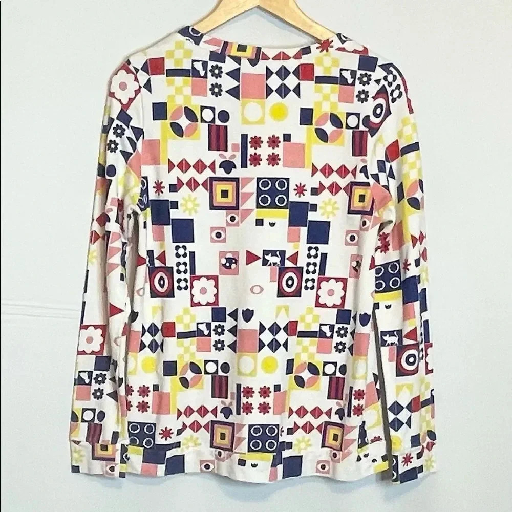ModCloth Motif Appreciation Sweatshirt Size Medium French Terry Long Sleeve - Picture 6 of 11
